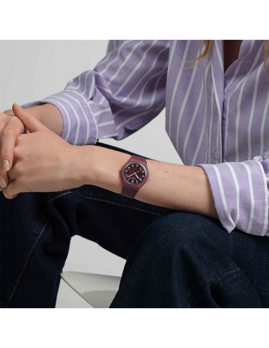 Orologio Swatch-Essentials-Thru the Crown Glass-34mm-Bordeaux-SO28R115