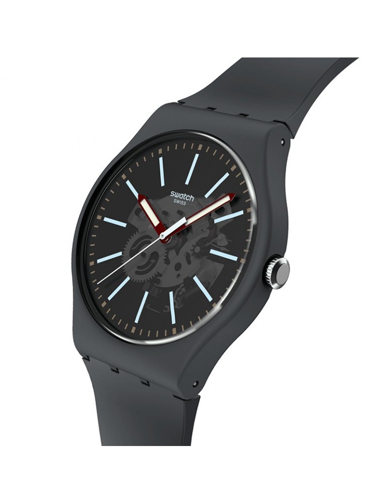 Swatch Watch - Coblestone Street - 41mm - Dark Gray - SO29A101
