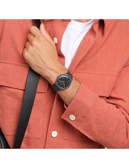 Swatch Watch - Coblestone Street - 41mm - Dark Gray - SO29A101