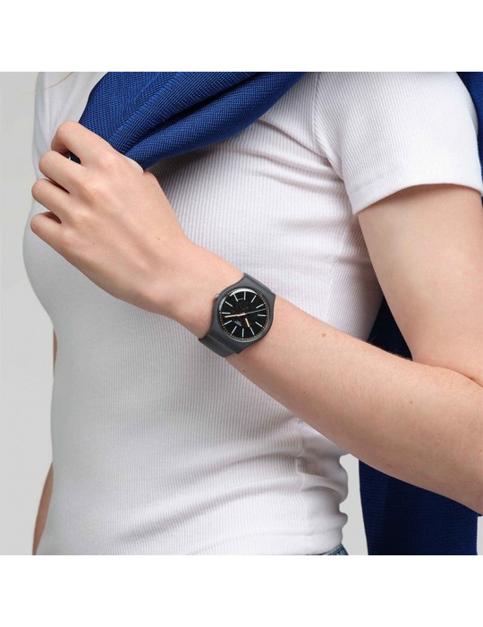 Swatch Watch - Coblestone Street - 41mm - Dark Gray - SO29A101