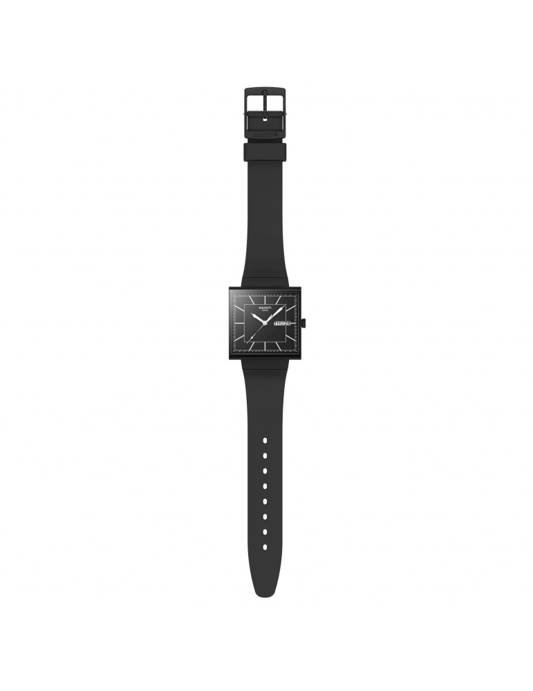 Swatch watch -What If... Blackagain-Time and Date-42mm-Black-SO34B701