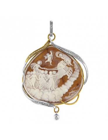 Pendente Cammeo Silvia Kelly con diamanti - 0