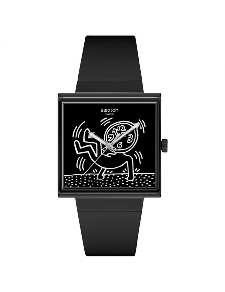 Orologio Swatch - Break Loose - 42mm - Nero - Stampa Bianca - SO34Z103
