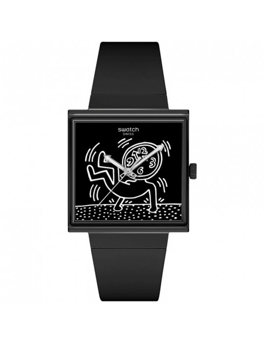 Orologio Swatch - Break Loose - 42mm - Nero - Stampa Bianca - SO34Z103