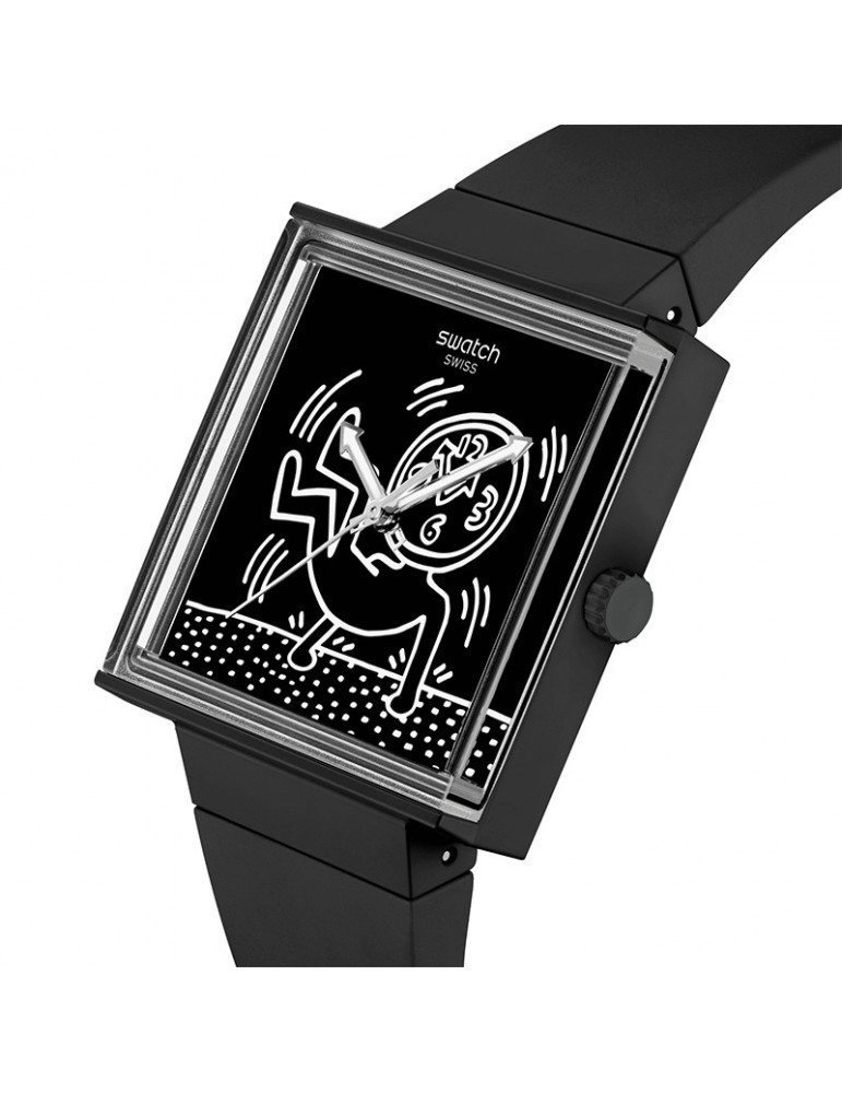 Swatch Watch - Break Loose - 42mm - Black - White Print - SO34Z103