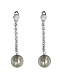 Picca South Sea Tahiti Pearls Earrings - in White Gold with Diamonds - 0