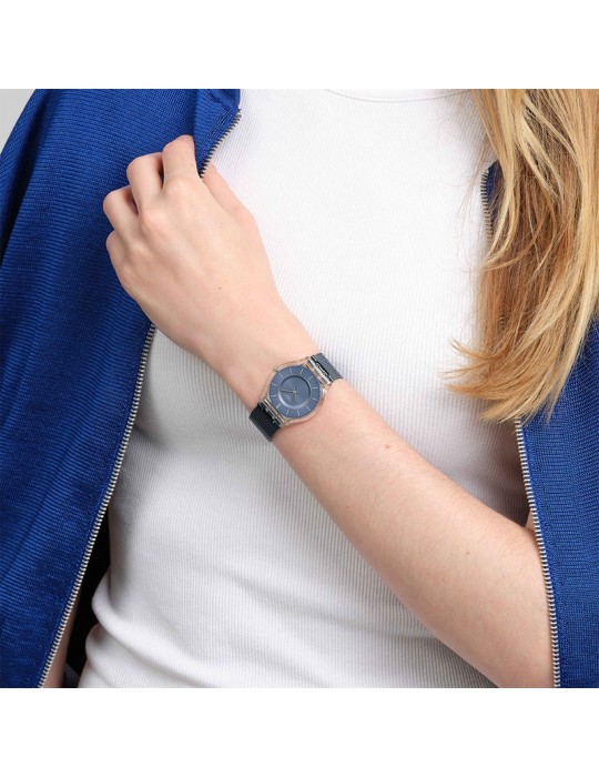 Orologio Swatch - Cool Skies - Blu - 34mm - Trasparente - SS08K120M