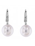 Picca Pearl's Earrings - Australian South Sea in White Gold with Diamonds - 0