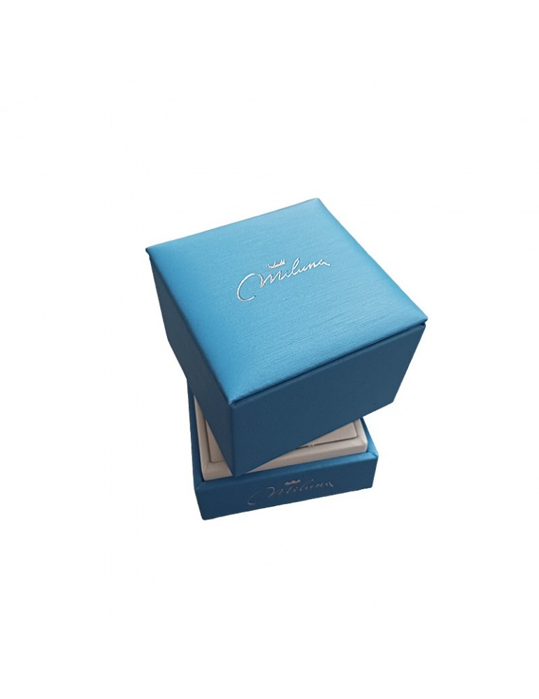 Miluna Earrings - 18K White Gold Star Stud with Natural Diamonds - 0