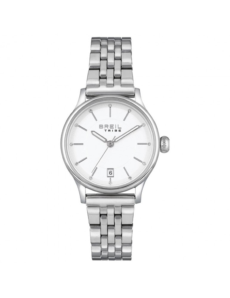 Orologio Breil Tribe - Classy - Tempo e Data-Silver-32mm-Bianco-EW0495
