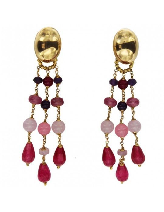 Giadan Earrings - Artelier - 925% Silver Gold-Agate-Jade-GIADAN37