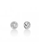 Miluna Earrings - 18K White Gold Stud Light Point with Natural Diamonds - 0