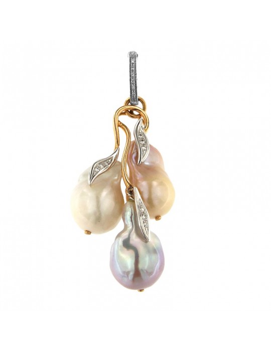 Nives Silvia Kelly  Pendant with diamonds and pearls - 0