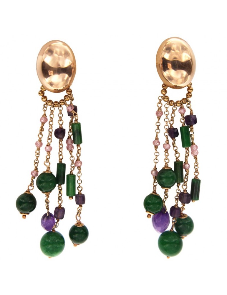 Orecchini Giadan-Artelier-Argento 925% Rosato-Ametista-Giada-GIADAN41