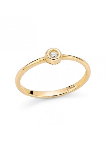 Miluna Ring - Solitaire in 18K Yellow Gold with Natural Diamond - 0 2