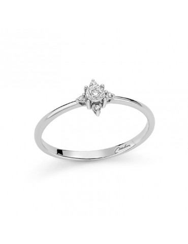 Miluna Ring - in 18K White Gold with Natural Diamonds - 0