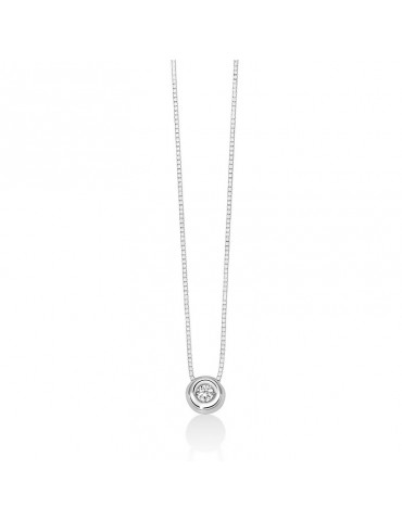 Miluna Necklace - in 18K White Gold Point Light with 7pt Natural Diamond - 0