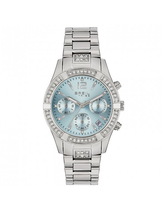 Breil Tribe Watch - C'est Chic-Light Blue-36mm-Silver-Crystals-EW0725