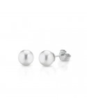 Orecchini Coscia - in Oro Bianco 18 Carati con Perle Akoya 6-6.5mm - LBPFAK106.5
