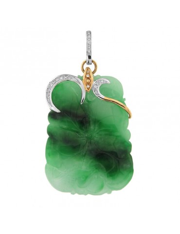 Pendente Giada Silvia Kelly con Diamanti - 0