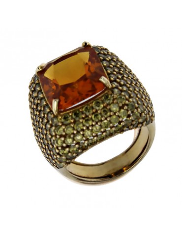 Giadan Ring - Mariquita - Quartz - Peridot - Size 14 - GIADAN05