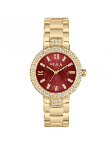 Breil Tribe Watch - Dance Floor - Red -32mm-Gold-Crystals-EW0727
