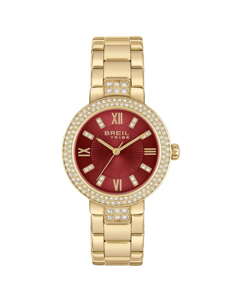 Breil Tribe Watch - Dance Floor - Red -32mm-Gold-Crystals-EW0727