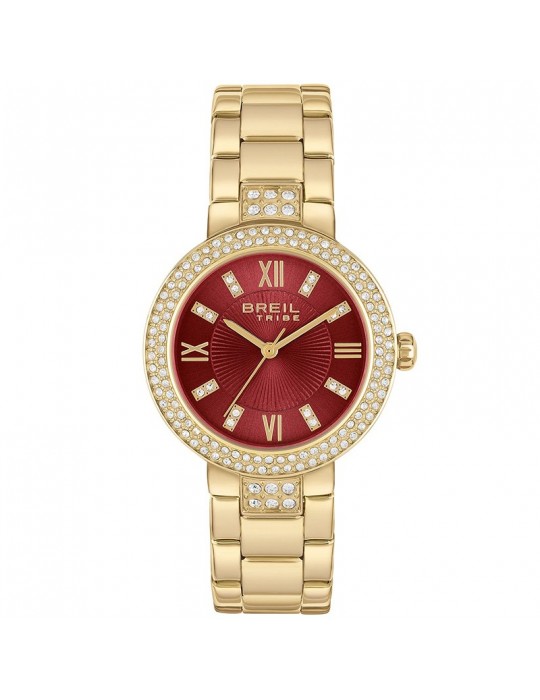 Breil Tribe Watch - Dance Floor - Red -32mm-Gold-Crystals-EW0727