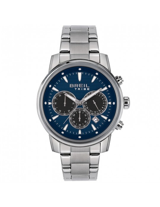 Orologio Breil Tribe-Caliber-Cronografo-Silver-43mm-Blu e Nero-EW0728