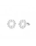 Coscia Earrings - in 18K White Gold with 3-3.5mm Freshwater Pearls - 0