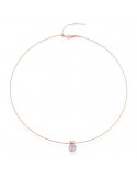 Collana Coscia - in Oro Rosa 18 Carati con Perla Freshwater Rosa 7,5-8 mm - CLNKFW124.3