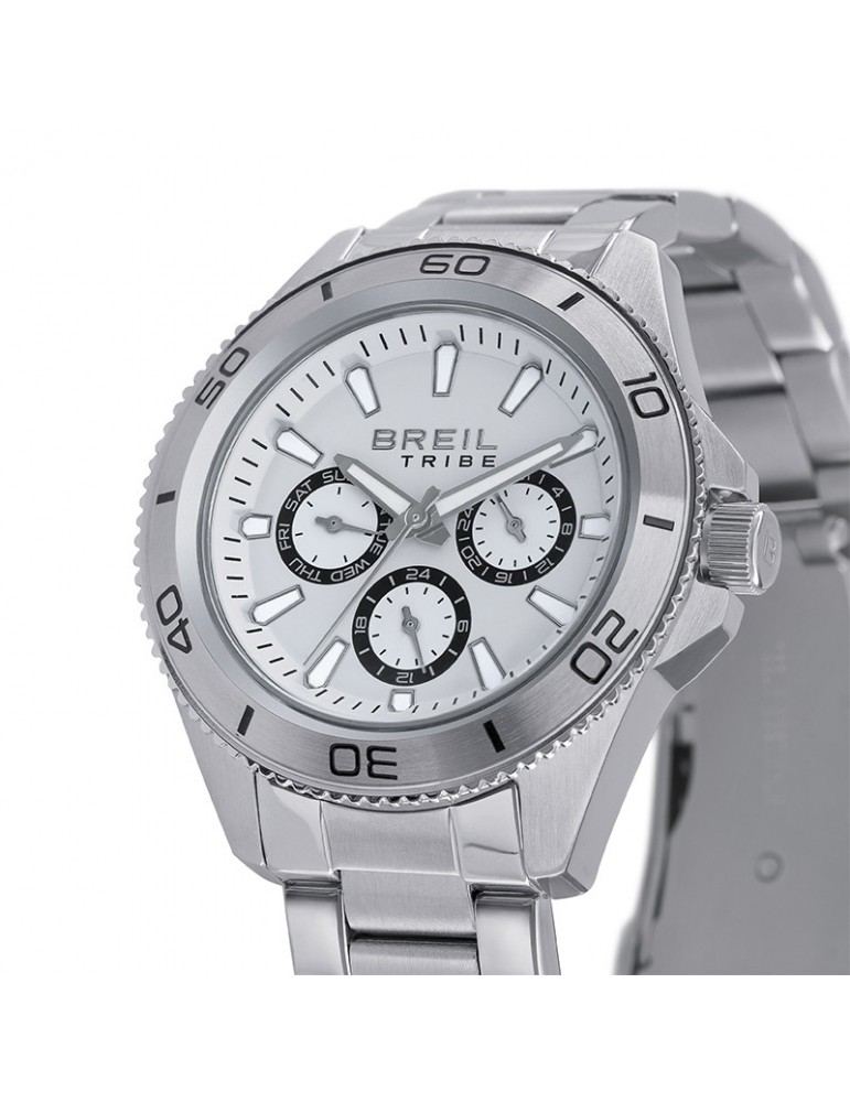 Orologio Breil Tribe - Challenge - Silver - 42mm - Bianco - EW0733