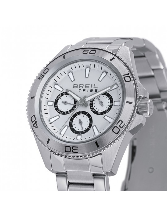 Orologio Breil Tribe - Challenge - Silver - 42mm - Bianco - EW0733