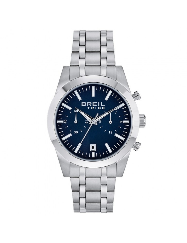 Breil Men's Watch - Rank - Chronograph - Silver - 40mm - Blue-EW0735
