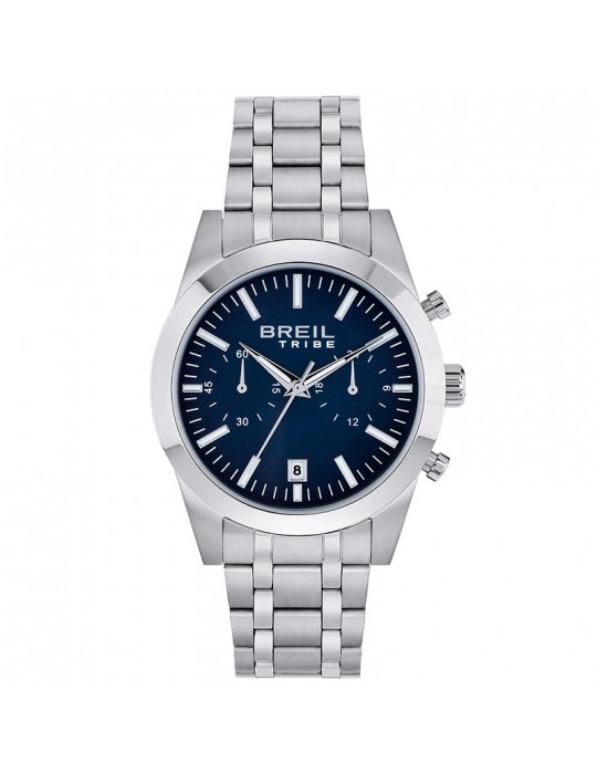 Breil Men's Watch - Rank - Chronograph - Silver - 40mm - Blue-EW0735