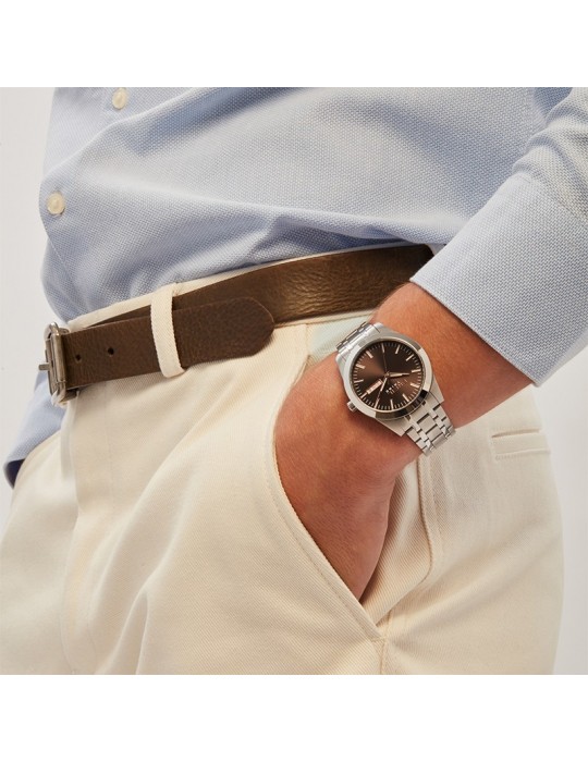 Breil watch - Rank - Time and Date -Silver-40mm-Brown Havana-EW0737