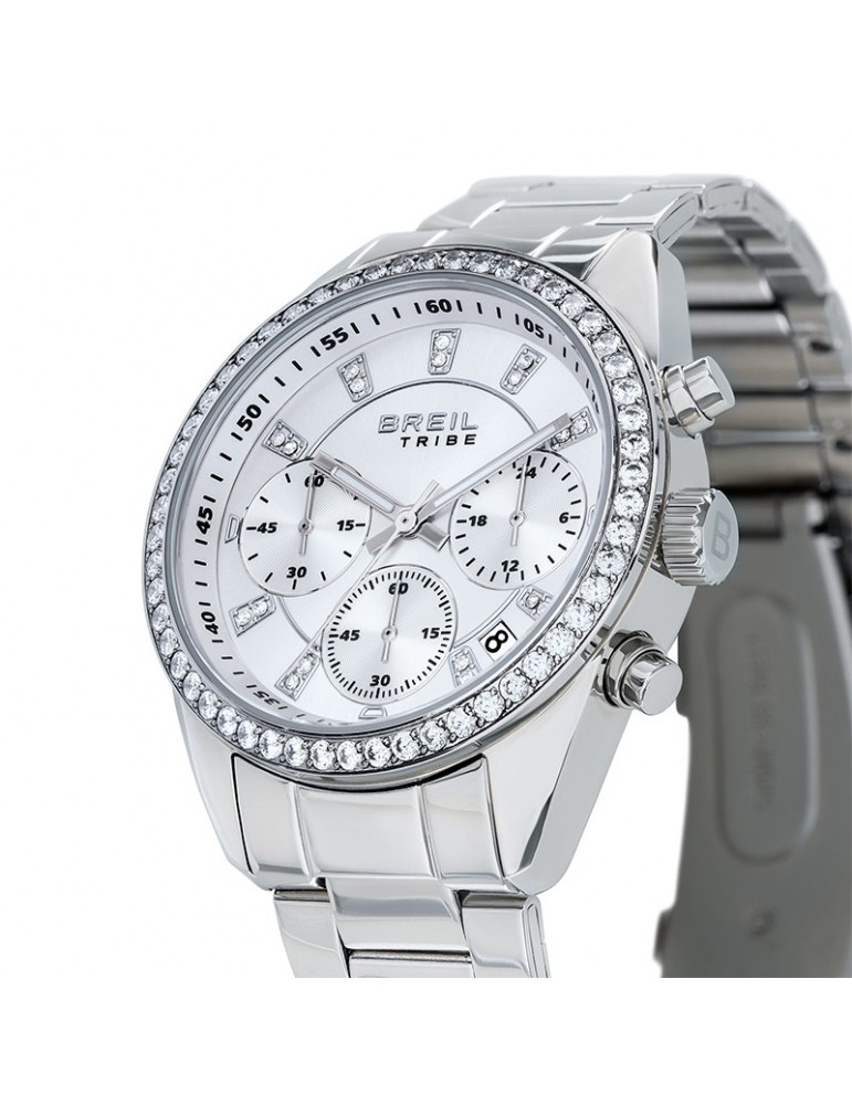 Orologio Breil Tribe - Azure - Cronografo-36mm-Silver-Cristalli-EW0738