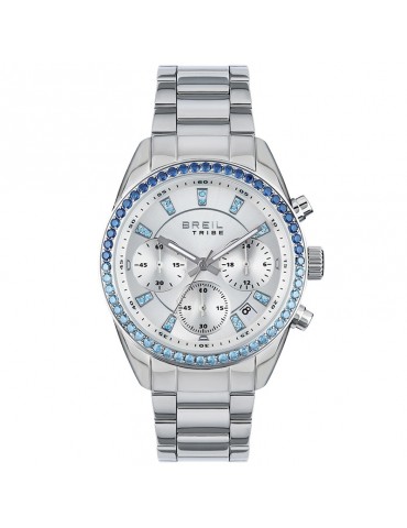Breil Tribe Watch - Azure - 36mm - Silver - Blue Crystals - EW0739