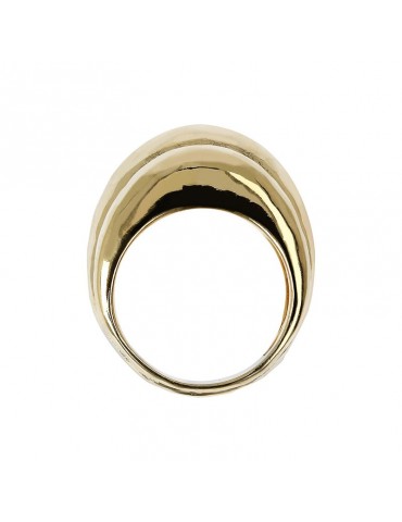 Anello Etrusca - Itaca-Dorato-Design Triplo Martellato-WSET00320.YG-18 2