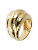 Anello Etrusca - Itaca-Dorato-Design Triplo Martellato-WSET00320.YG-18