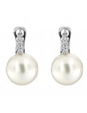 Coscia Pearl's Earrings - Australian South Sea in White Gold with Diamonds - 0