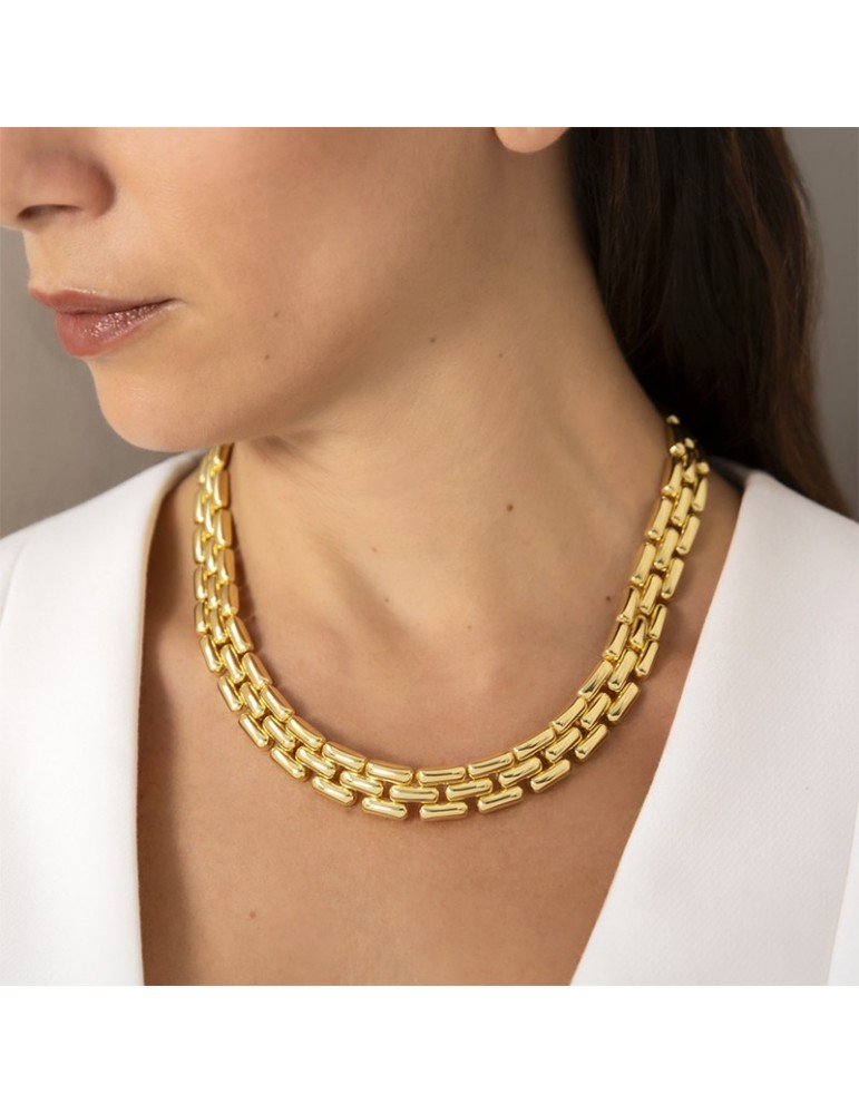 Collana Etrusca - Itaca - Girocollo Dorato-Catena Pantera-WSET00375.YG
