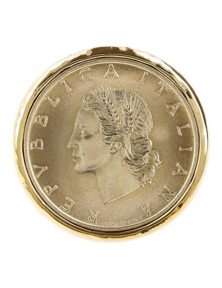 Anello Etrusca - Creta - Chevalier Gold -Moneta Originale-WSET00399.YG
