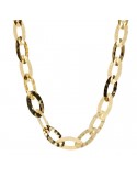 Collana Etrusca - Itaca - Lunga -Maglie Piatte Martellate-WSET00459.YG