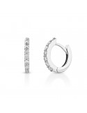 Coscia Earrings - 18K White Gold Hoop Earrings with 0.36 ct Natural Diamonds - 0