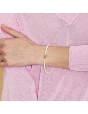 Bracciale Lelune - Young - Perle Coltivate 4.5-5 mm e Sfere in Oro Giallo 18 Carati - LLBR2902 2