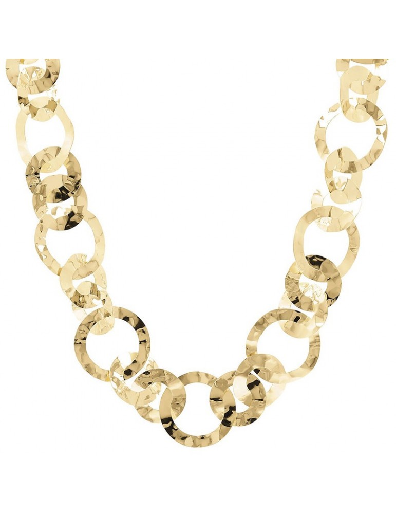 Collana Etrusca-Itaca-Lunga Gold-Anelli Martellati-Long-WSET00614.Y-LG