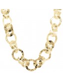 Etruscan Necklace-Ithaca-Long Gold-Hammered Rings-Long-WSET00614.Y-LG