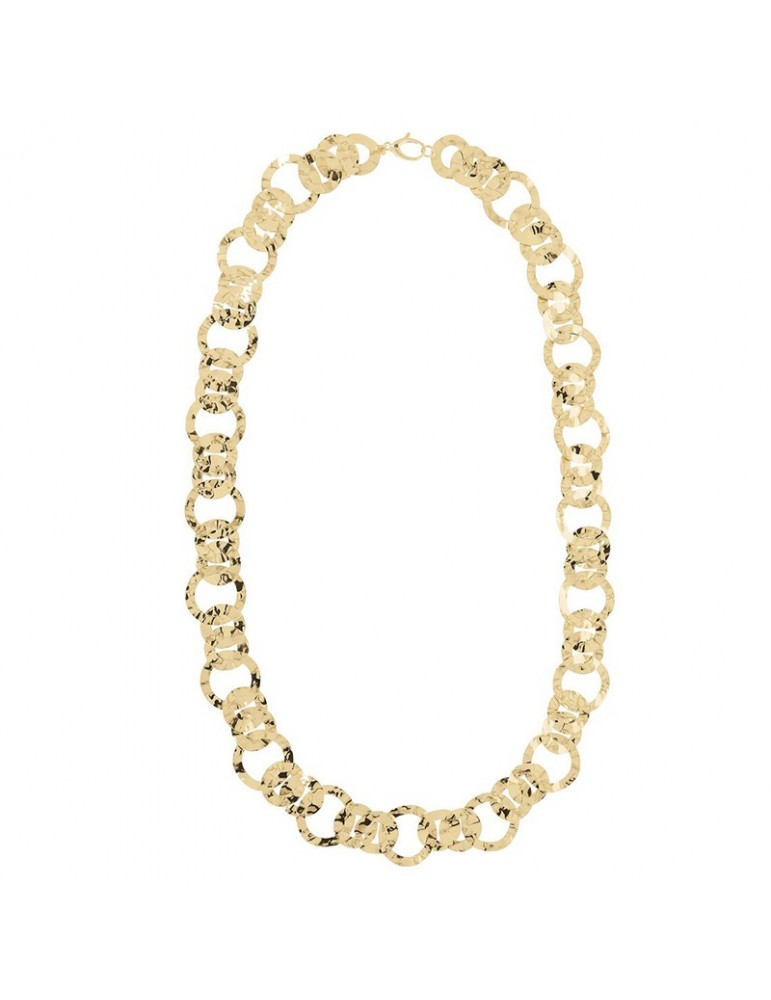 Collana Etrusca-Itaca-Lunga Gold-Anelli Martellati-Long-WSET00614.Y-LG
