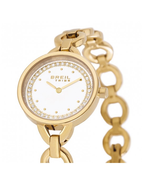 Breil Tribe Watch - Anouk - Gold - 25mm-White with Crystals-EW0743